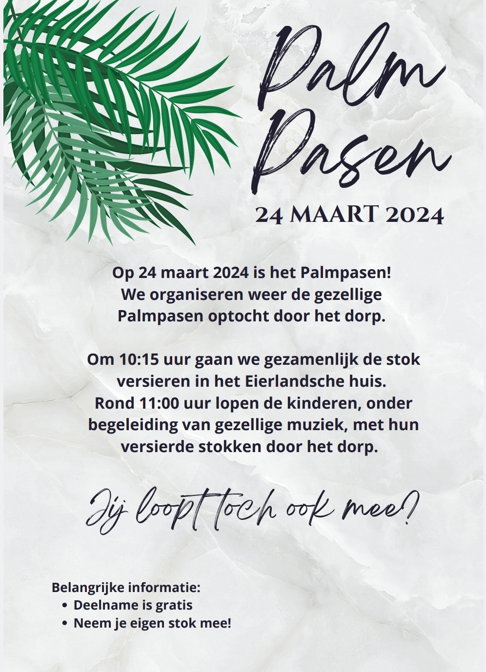 Feestcommissie : Palmpasen